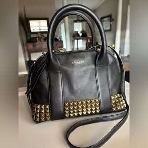 COACH Black Bleecker Mini Preston satchel/crossbody